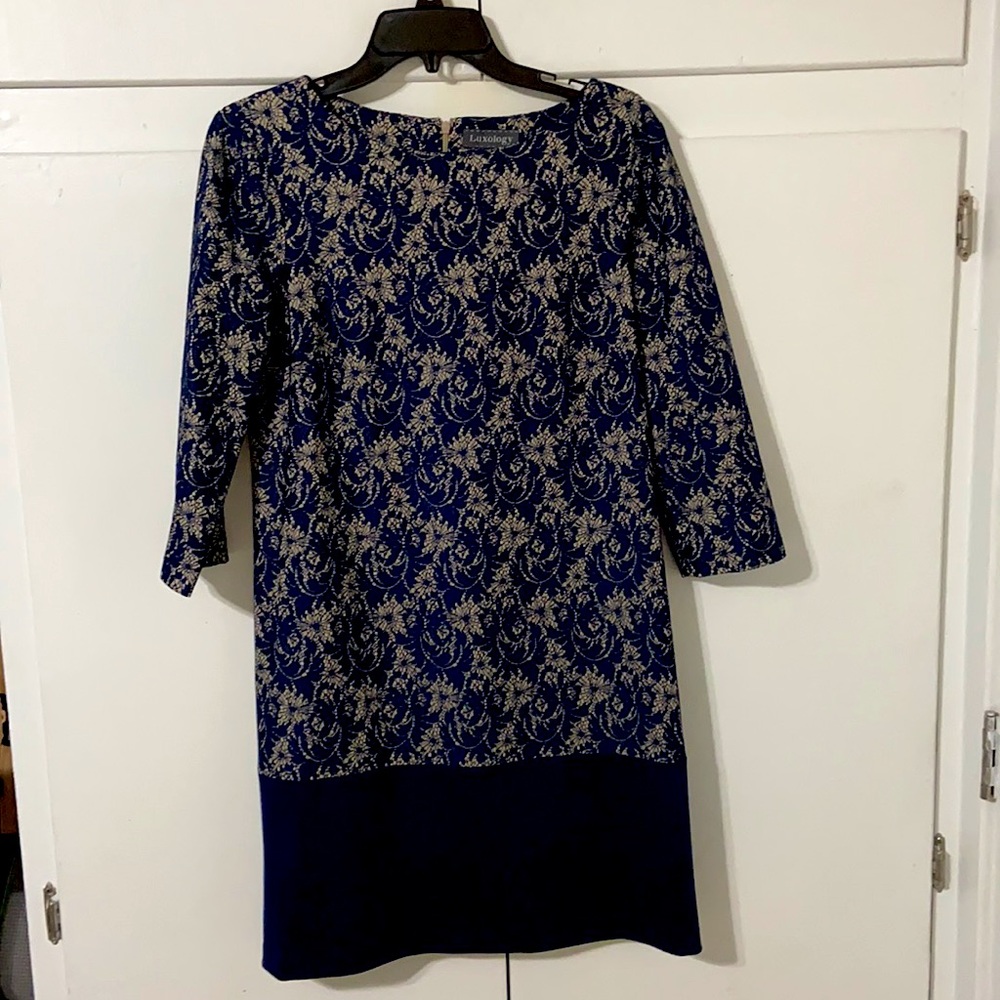 Navy Shift Dress - Luxology